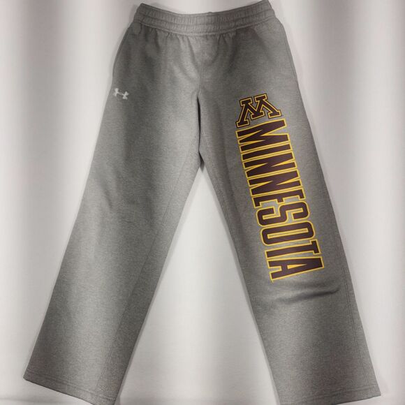 Colosseum Minnesota Golden Gophers Sweatpants Mens Medium Gray Spell Out Fleece - Picture 1 of 8